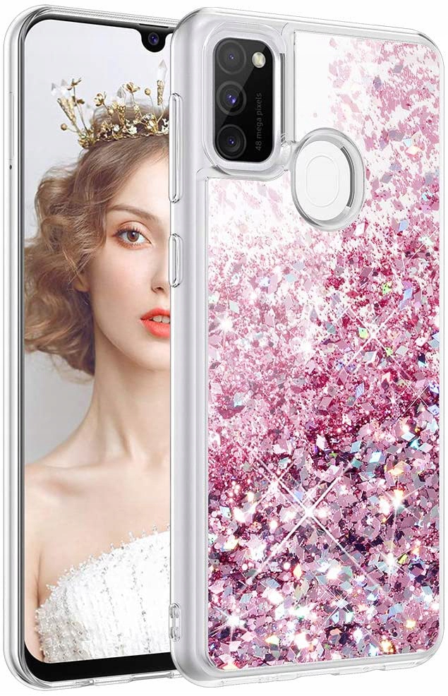 Samsung Galaxy M21, kryt pouzdro plovoucí brokát SHINING GLITTER