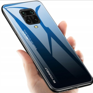 Xiaomi Redmi Note 9 Pro, skleněný kryt GLASS CASE, silikonový rám BUMPER