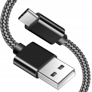 .Dlouhý nabíjecí a datový nylonový kabel USB-C pro zařízení USB 3.1 s konektorem