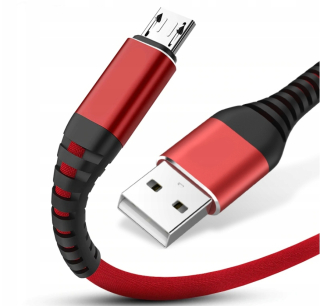 Posíleny micro USB kabel pro Samsung HTC Huawei Xiaomi Lenovo Nokia Sony 1 metr