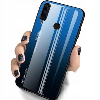 Huawei P30 Lite, skleněný kryt GLASS CASE, silikonový rám BUMPER