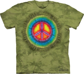 Tričko s 3D potlačou - krátký rukáv - Tie Dye Peace, smíření - The Mountain