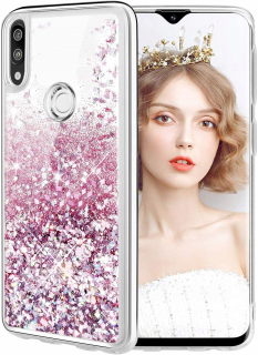 Huawei P Smart 2019, kryt pouzdro plovoucí brokát SHINING GLITTER