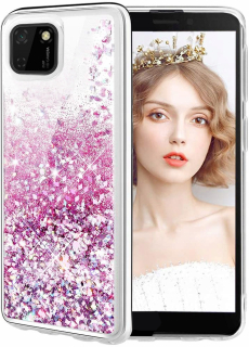 Huawei Y5p, kryt pouzdro plovoucí brokát SHINING GLITTER